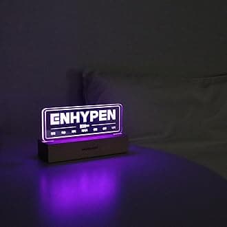 - En.hypen Night Light, Kpop Merchandise, Korean Idol Lamp for Engene, 7RGB Color, Dimmer, 8.3 x 4.2 x 1.7