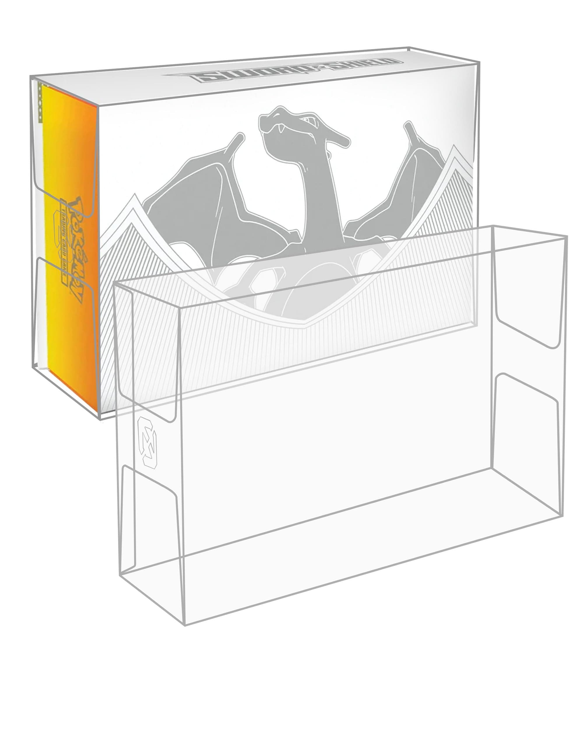 EVORETRO UPC Protector Case Compatible with Pokémon TCG Sword & Shield Charizard UPC Box ONLY - 0.50mm Thick Clear PET Plastic Ultra Premium Collection Protector Storage for Charizard UPC Case