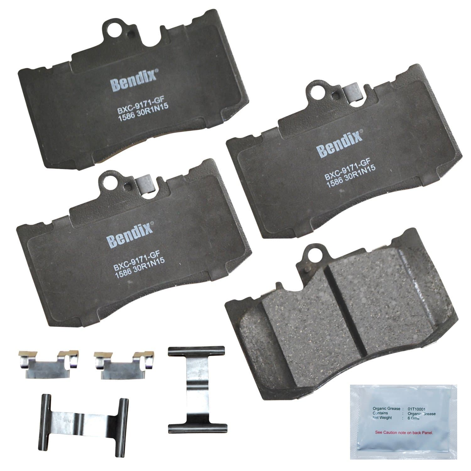 Bendix Priority1 CFC1586 Ceramic Front Brake Pads for Select Models Lexus GS200t, GS300, GS350, GS430, GS450h, GS460, IS200t, IS300, IS350, LS600h, RC200t, RC300, RC350, Mercedes-Benz B250