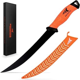Speed Demon Pro Fillet Knife - Razor Sharp G4116 German Stainless-Steel Blade, Professional Level Knives for Filleting and Boning, Non-Slip Handles, Includes Protective Sheath