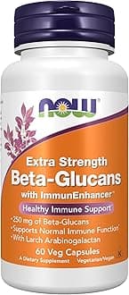 Now Foods Beta 1,3/1, 6 Glucan with Immunenhancer Veg Capsules, 60 Count