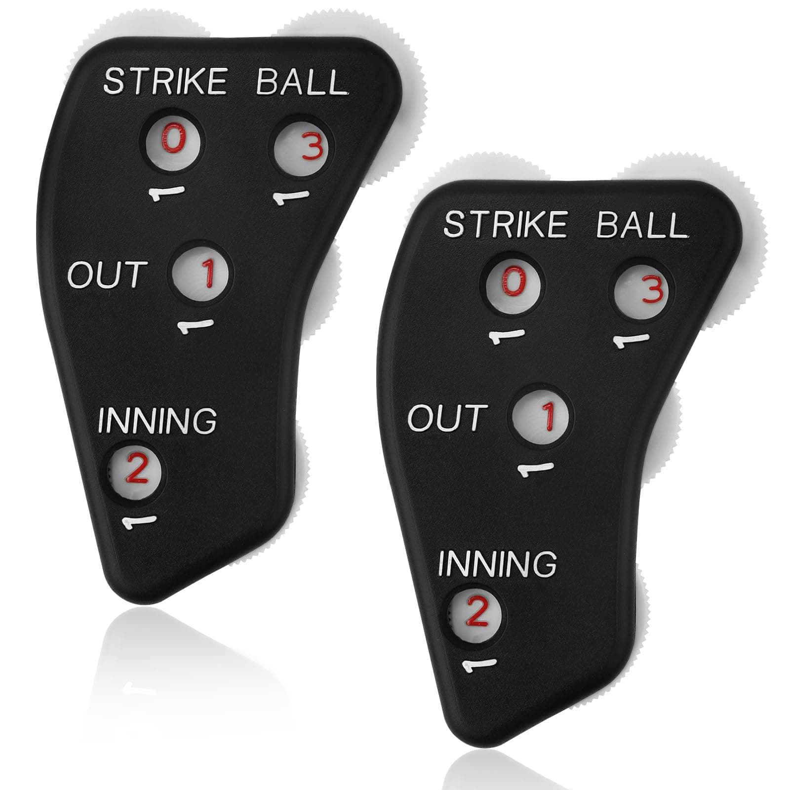 Umpire Indicator, 4 Wheel Umpire Clicker Baseball Counter Clicker for Accurately Recording Strike Balls Outs and Innings Balls for Softball Coach (Black)