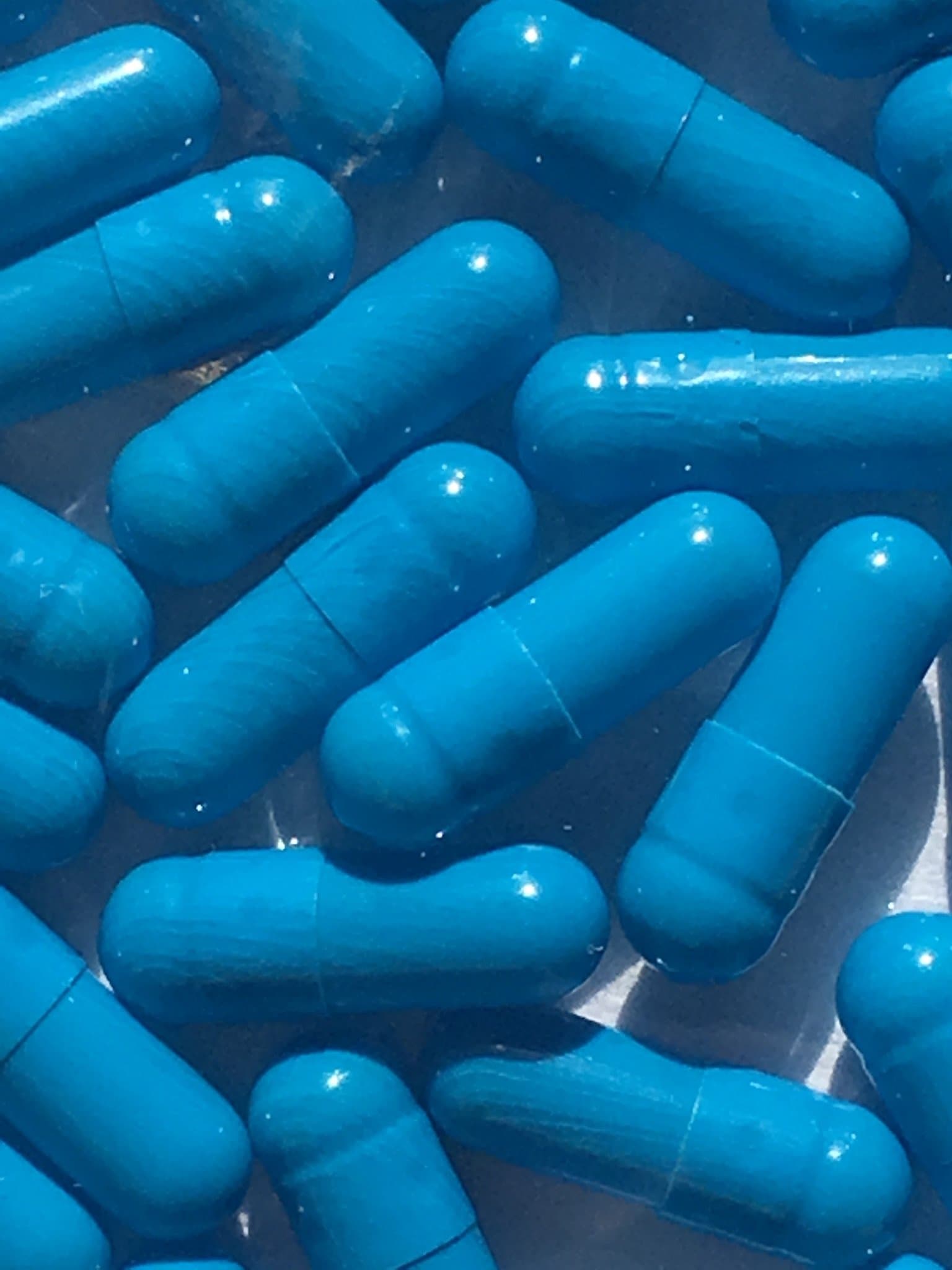 Empty Gelatin Capsules Size 4 Blue (Aqua) (100)