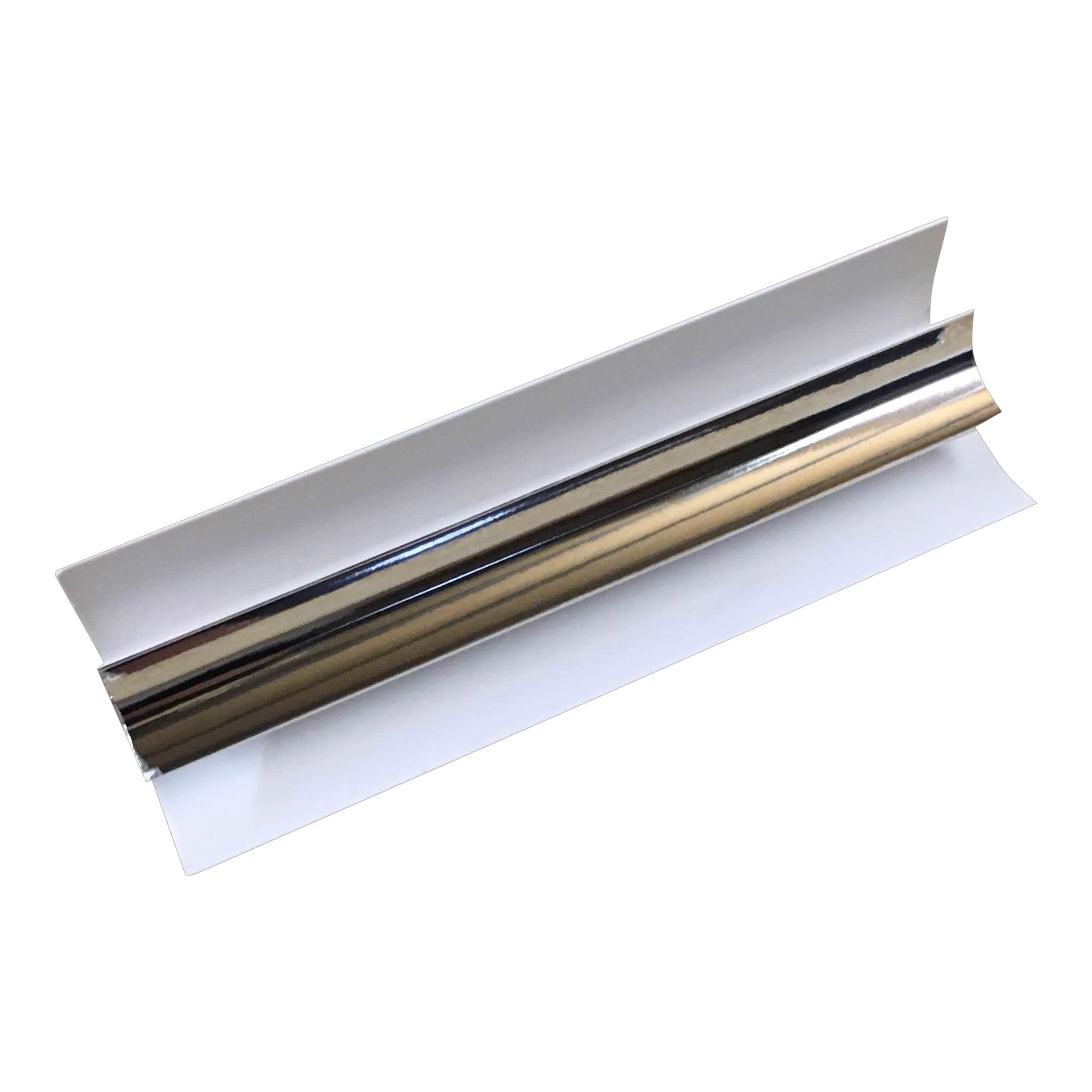 DBS Silver 8mm Internal Corner Trim for Bathroom Cladding & Panels PVC Wet Wall