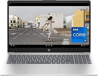 HP 15.6 inch Laptop PC, Processor: 13th Generation Intel® Core™ i7, Graphics: Intel® Iris® Xe Graphics, 16 GB DDR4-3200 MHz RAM, 512GB SSD, Windows 11 Home (Silver, 15-fd0099nr)