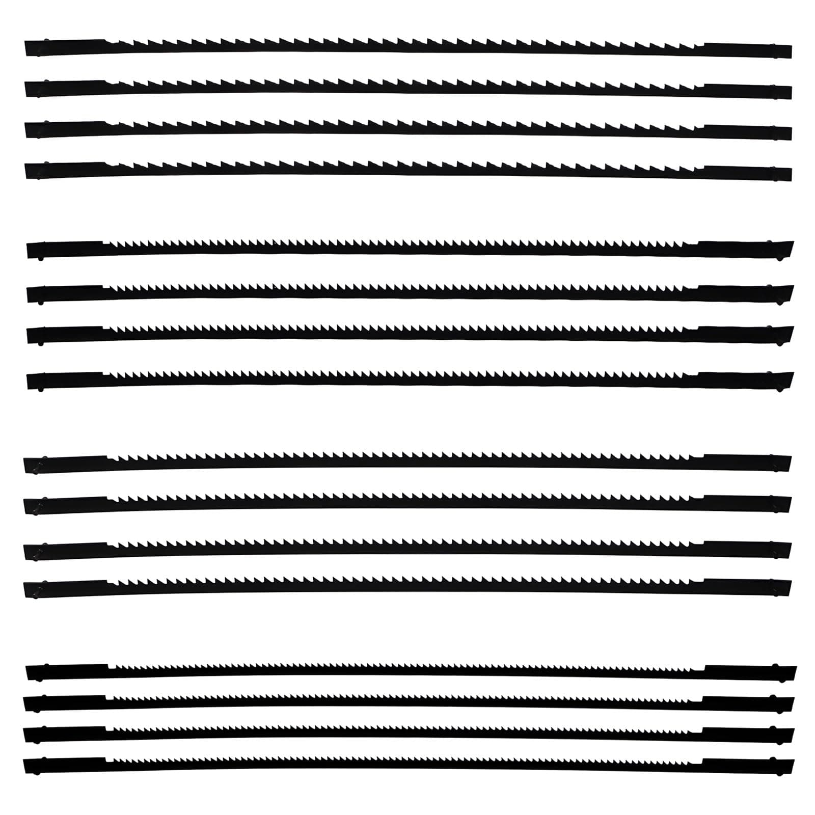Scroll Saw Blades 10/15/18/24 Teeth Pinned Scroll Saw Blade for Sawing Timber/Plastic/Foam/Soft Metals - 16pcs