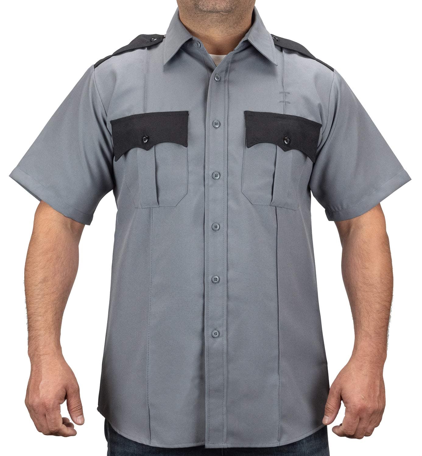100% Polyester Two Tone Men's Uniform Shirt