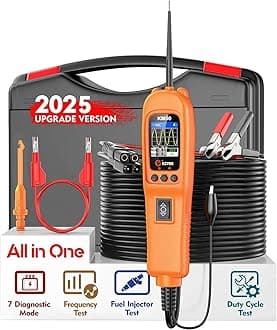 KM50 (Upgrade of KM10) Power Circuit Probe Kit - 12V/24V Automotive Circuit Tester Current Probe with AC/DC Voltage/Resistance/Diode/Frequency/Duty Cycle/Fuel Injection, Activate Component