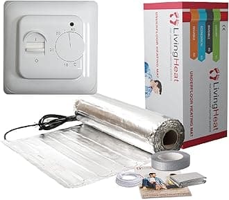 Underfloor Heating Kit for Under Laminate & Wood Floors, Electric 150w /m² with M1 Manual Thermostat, 2/m²