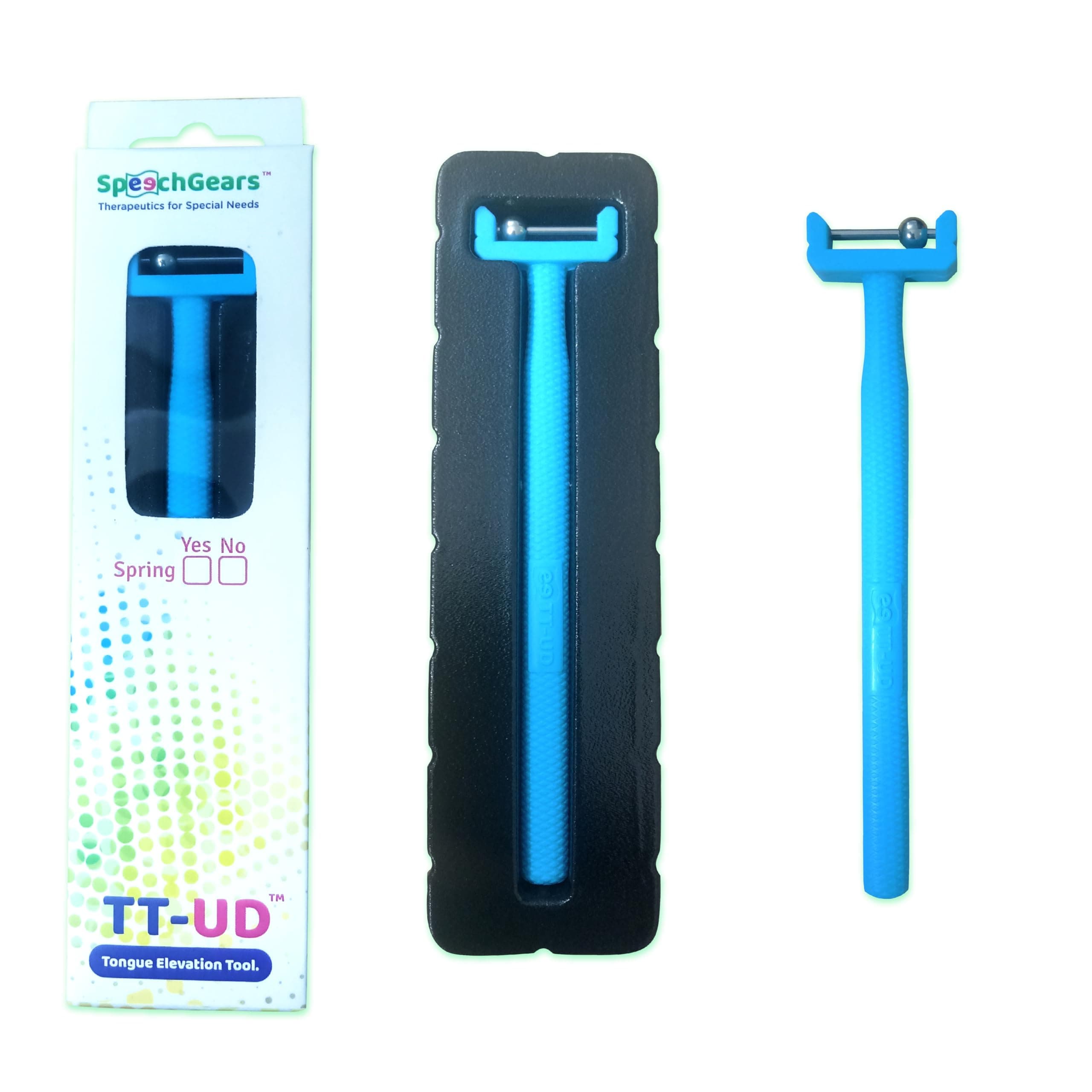SPEECHGEARS TT-UD Tongue Lateralization and Elevation Tool Pack of 1 (Cyan)