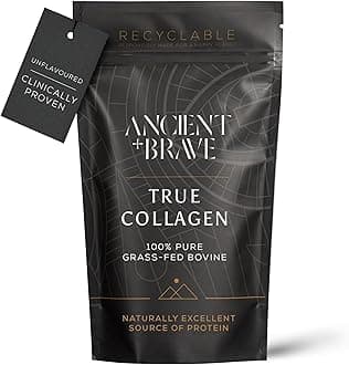 – Ancient + Brave True Collagen 200g - Bovine Collagen Powder - 100% Hydrolysed Collagen Peptides (Type I) - High Protein, Fasting & Keto Friendly - Neutral Tasting - 30 Day Supply