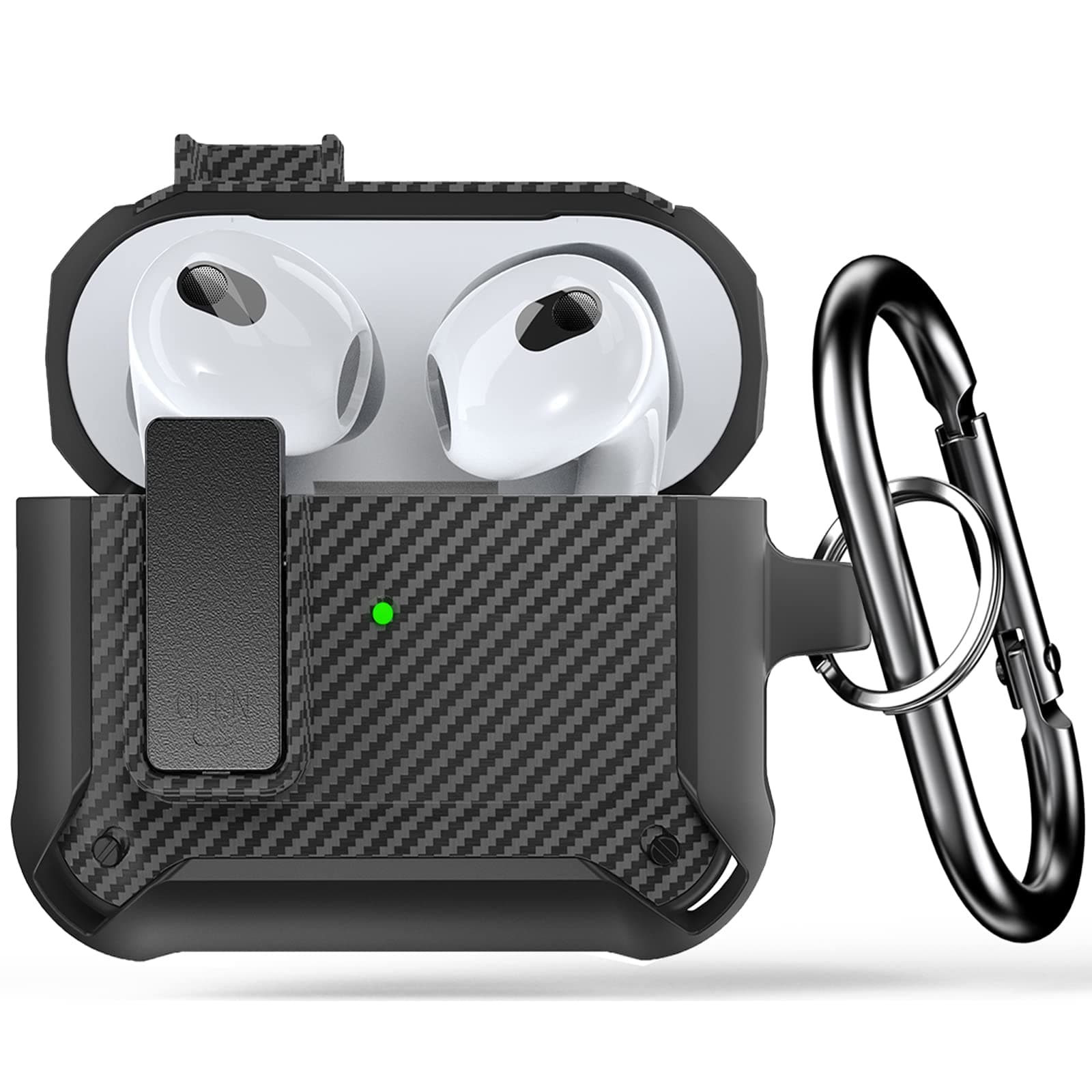 leQuivenCompatible with Airpods 3rd Generation Case 2021, Shockproof Protective Case Cover for Airpods 3rd Charging Case with Keychain, Full-Body Rugged Hard Shell for Airpods 3, Not Include AirPods