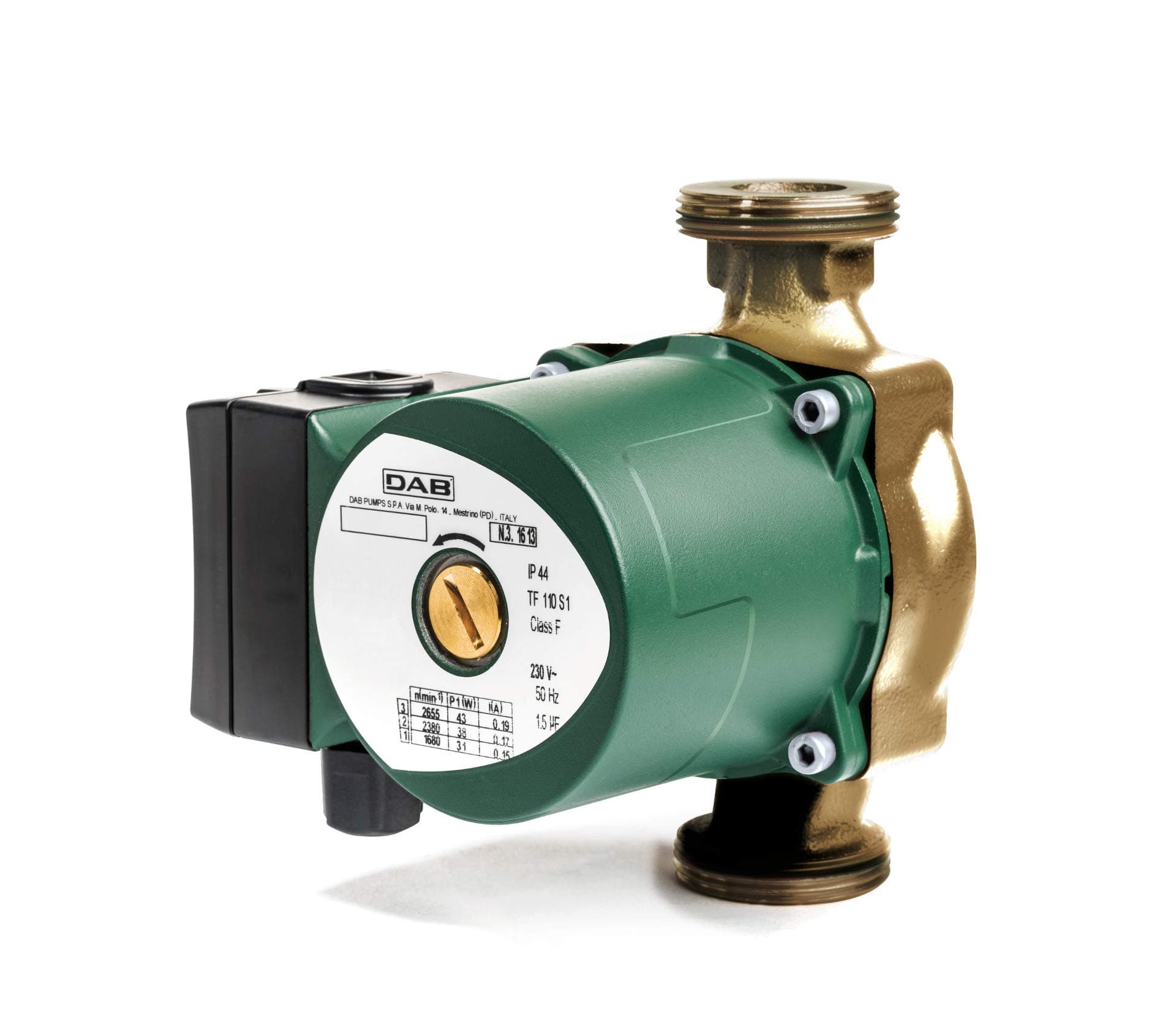 DAB VS 35/150 M (Pump connections 1" ½) Circulator for closed and pressurized hot water systems or open vessel.