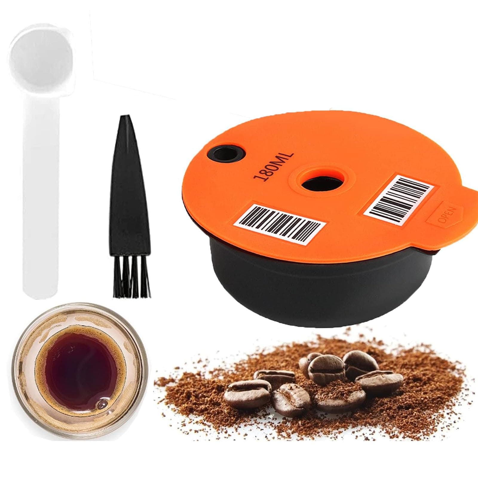 Coffee Capsules for Bosch-s, Reusable Coffee Filter with Readable Barcode, Refillable Coffee Pod Compatible with Tassimo Machines
