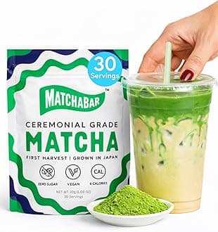 Matchabar Matcha Powder (30g) - Ceremonial Grade Authentic Japanese Matcha Green Tea - Matcha Green Tea Harvested in Japan - Matcha Tea Powder Latte - Zero Sugar, Vegan & 0 Calories
