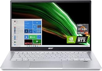 Acer Swift X SFX14-41G-R1S6 Creator Laptop | 14" Full HD 100% sRGB | AMD Ryzen 7 5800U | NVIDIA RTX 3050Ti GPU | 16GB LPDDR4X | 512GB SSD | Wi-Fi 6 | Backlit KB | Amazon Alexa | Windows 10 Home