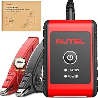Autel 2024 MaxiBAS BT506 Car Battery Tester, 6V 12V 100-2000 CCA Car Battery Analyzer, 12V 24V Auto Cranking/Charging System Test, Adaptive Conductance, High-Precision Battery Load Test for All Cars