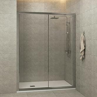 1600mm Sliding Shower Door 6mm Safety Tempered Glass Reversible Shower Enclosure Cubicle Screen