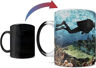 Morphing Mugs Ocean Mug - Scuba Dive Coral Reef - One 11 oz Color Changing Heat Sensitive Ceramic Mug – Image Revealed When HOT Liquid Is Added!