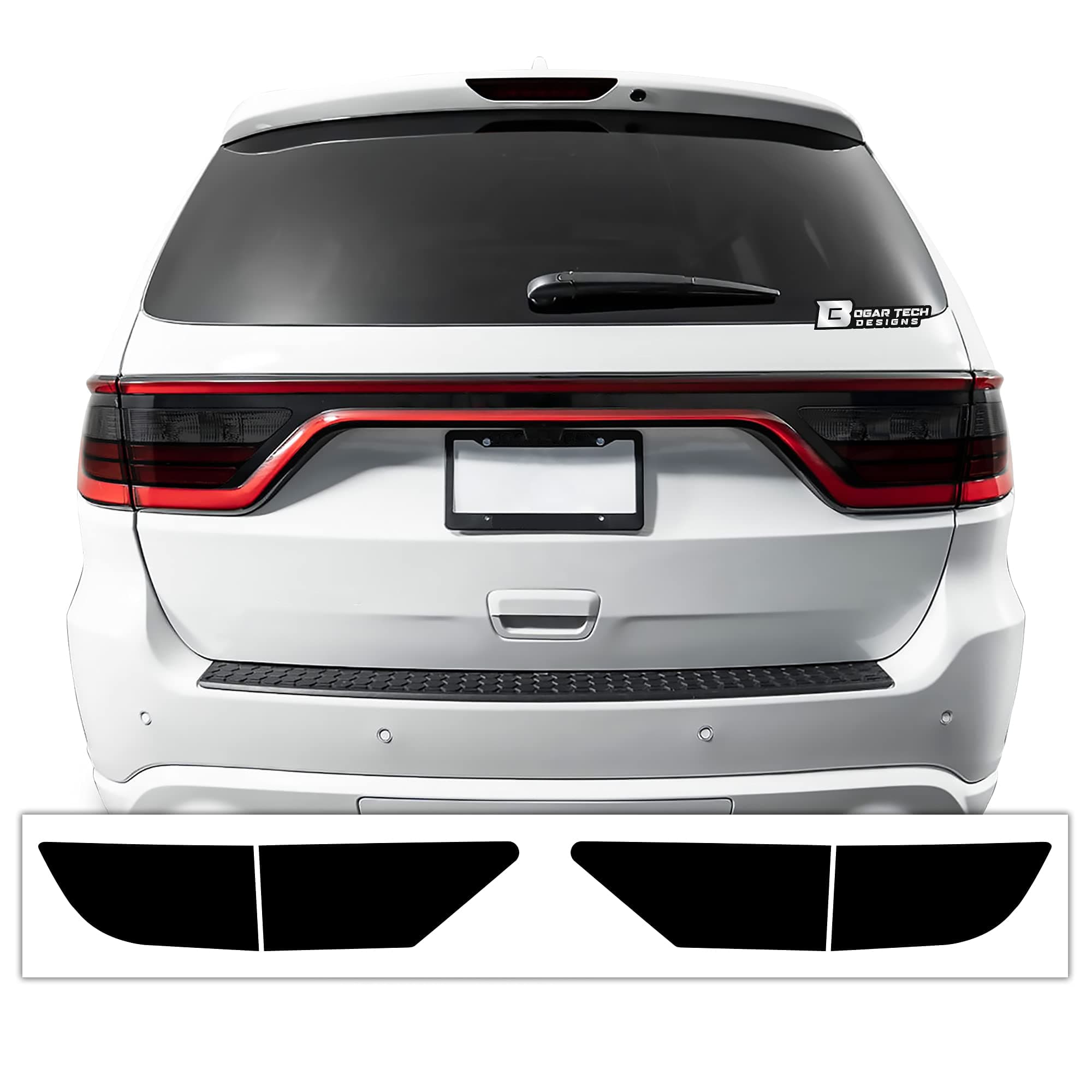 Tail Light Tint Kit Compatible with and Fits Dodge Durango 2014-2023, Dark Smoke