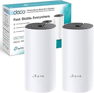 TP-Link Deco M4 Whole Home Mesh Wi-Fi System, Seamless and Speedy Up To 2800 Sq ft coverage, Work with Amazon Echo/Alexa, Router and Wi-Fi Booster Replacement, Parent Control, Pack of 2