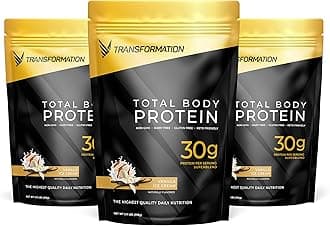 Transformation Vanilla Protein Powder | 30G Multi-Protein Superblend | Collagen Peptides, Egg White & Plant Blend | MCT Oil | BCAA Amino Acids | Probiotics & Enzymes | Low Carb Shake for Men & Women