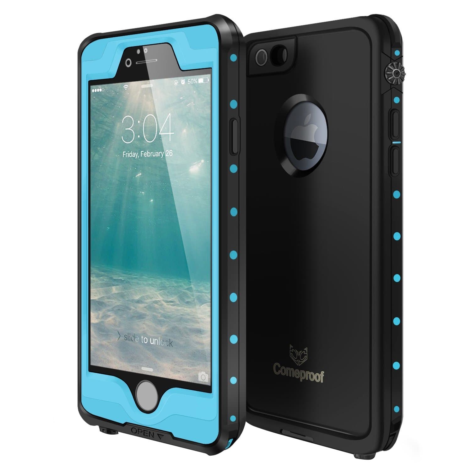 iPhone 6s/6 Plus Waterproof Case, SHIELD Series IP68 Protection Rating Waterproof Snow-proof Shockproof and Dirt-poof Protective Case for iPhone 6s plus/iPhone 6 plus 5.5 inch( Blue)