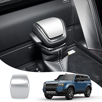 Gear Lever Sticker Modification Suitable for Toyota 2024 Land Cruiser 1958 250 First Edition Prado LC250 Operation Lever Decorative Sticker Interior Upgrade Accessories (Silver Color)