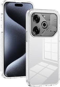 Compatible with Tecno Pova 6 Case,Compatible with Tecno Pova 6 Pro 5G LI9 Transparent Hard Acrylic pc Hard Back Plate Shockproof Protective Case White