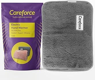 Careforce - The Force Behind Your Health Electric Hot Water Bag with Pouch Hot Bags for Pain Relief in Shoulder, Back & Full Body, Hand Warmer, for Pain Relief in Cramps, Periods, Grey