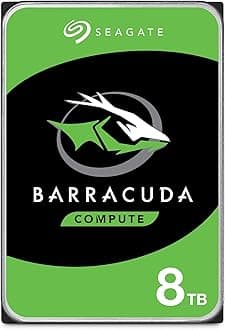 Seagate BarraCuda 8 TB Internal Hard Drive HDD – 3.5 Inch SATA 6 Gb/s, 5,400 RPM, 256 MB Cache for Computer Desktop PC (ST8000DMZ04/004)