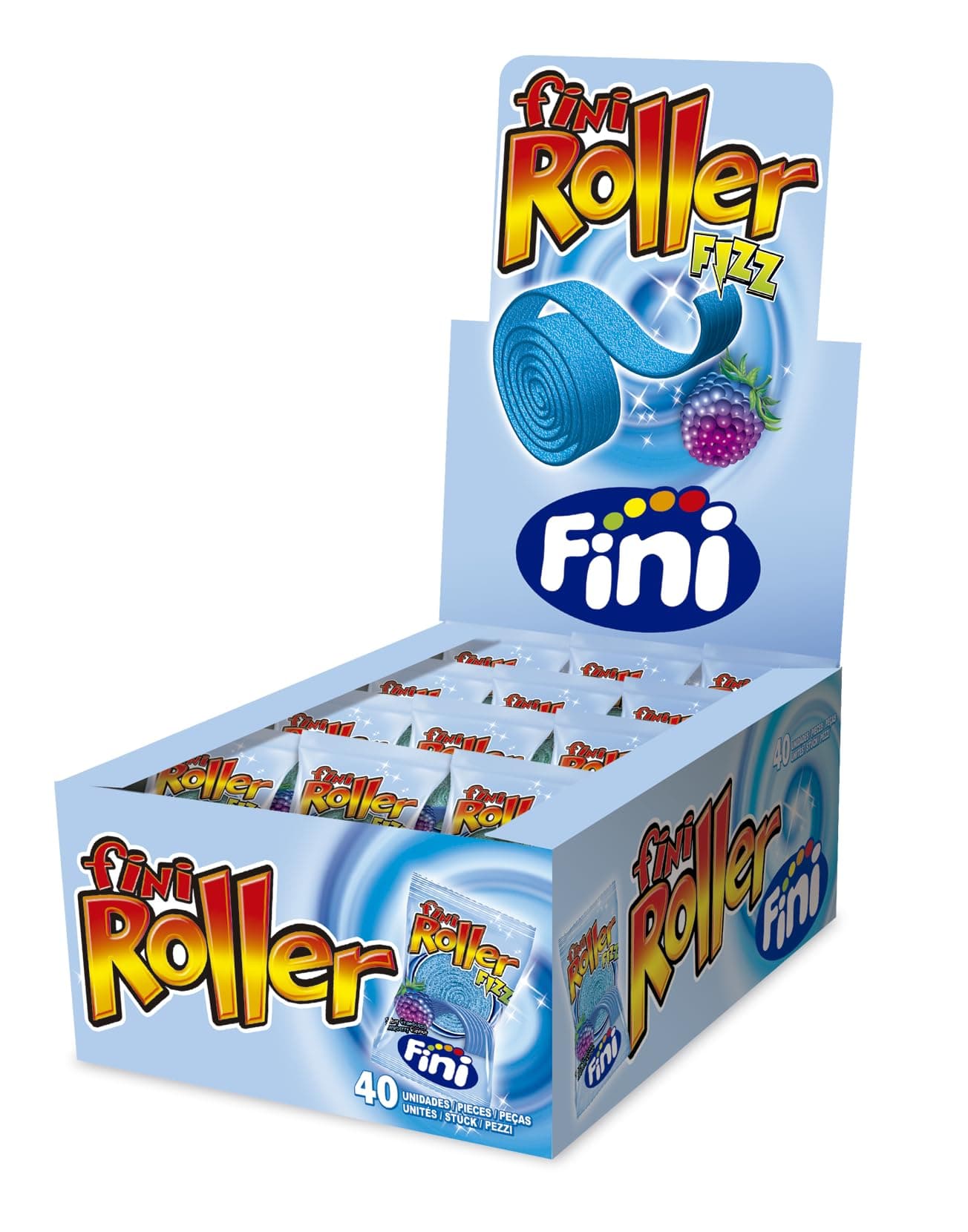 Blue Raspberry Rollers Extra Sour Candy (40 count)