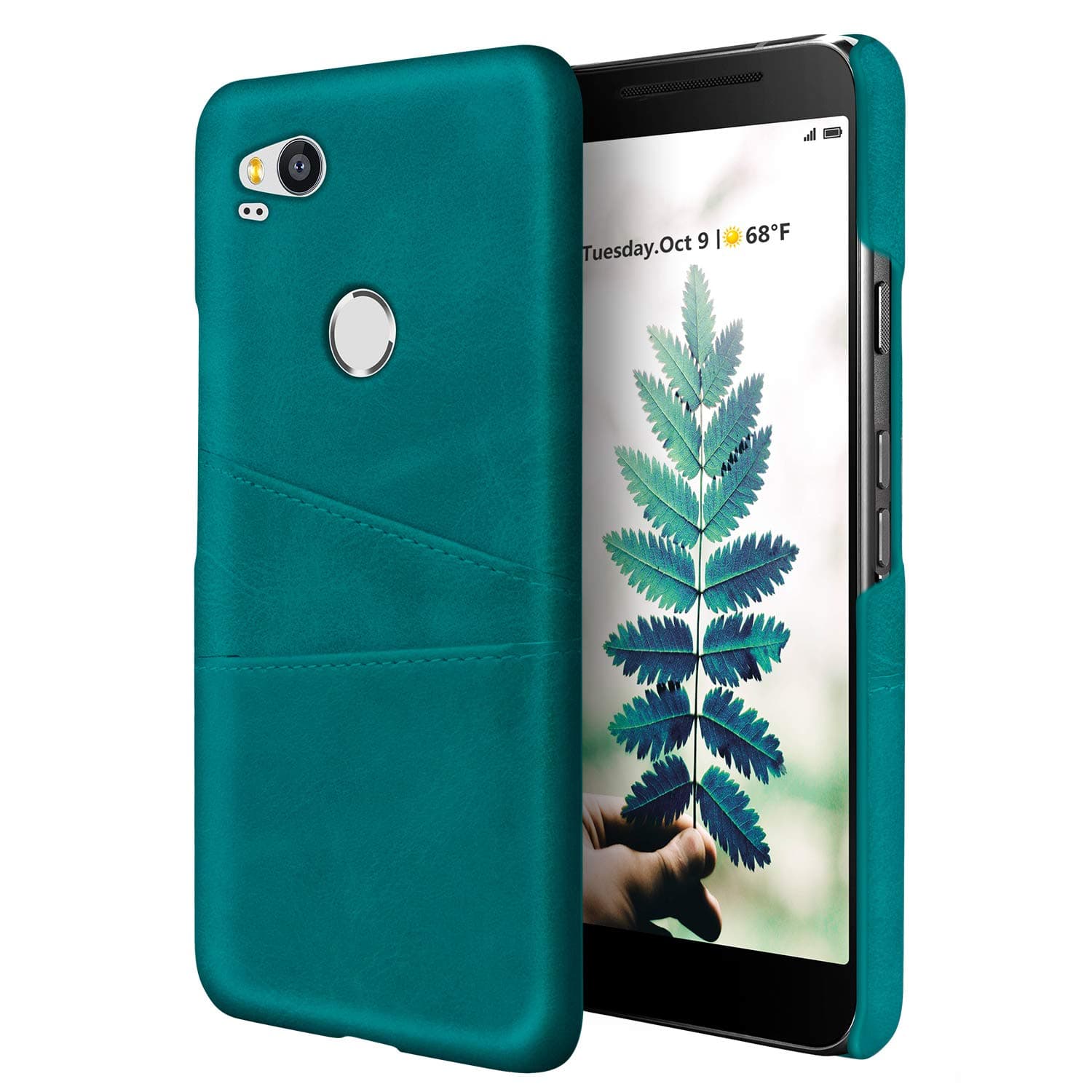 abitku Google Pixel 2 Wallet Case, Slim PU Leather Back Case Cover Credit Card Holder for Google Pixel 2 5.0 Inch (Green)
