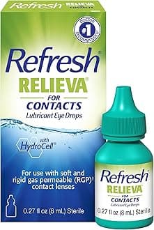 Refresh Relieva for Contacts Lubricant Eye Drops For Dry Eyes, 0.27 Fl Oz Sterile