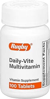 Rugby Daily-Vite Multivitamin - Daily Vitamin Supplement - 100 Tablets (1 Pack)