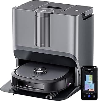 Eureka J20 Robot Vacuum with All-in-One Station, 8000Pa Suction, Auto Mop Washing & Drying, Self-Emptying, 3D Obstacle Avoidance, Cycling Belt-Mop Design