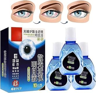ATTDX Treatment EyeProblems SolutionDrops, Eye Therapy Drops, Eye Drops for Dry Eyes, Best Moisture Eye Drops, Eye Care Brightening Solution Japanese (3pcs)