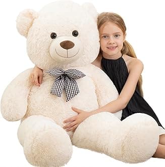MorisMos Giant Big Teddy Bear Plush Stuffed Animals Soft Toys 47" 120CM White