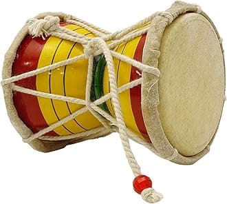 SAI MUSICAL Instruments Damaru Meditation Kirtan Shiv Damroo Percussion