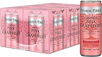 Fever-Tree Sparkling Pink Grapefruit – Premium Soda Mixer for Cocktails and Mocktails, 8.45 fl oz Cans, Pack of 24 – Naturally Sourced, Non-GMO