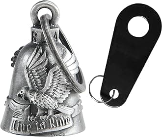 Dream Apparel Motorcycle Bell Guardian Angel Drive Away Gremlin, Biker Bell for Men Women Rider Riding, Good Luck Gift