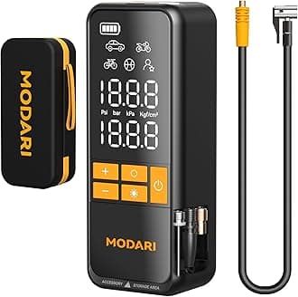 Tire Inflator Portable Air Compressor, 5X Faster 160 PSI Portable Tire Inflator for Car with Carrying Case, Built-in Magnetic Storage, Auto Shut-Off Cordless Air Pump for Car Tires, SUV, Truck