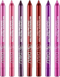 7 Colorful Eyeliner Pen Set, Eye Shadow Pencil, Pearl Eyeliner Kit Metallic Glitter Eye liner Pencil for Women Eye&Lip Liner Professional Eye Makeup Set Colorful Eye Color (7PCS C)