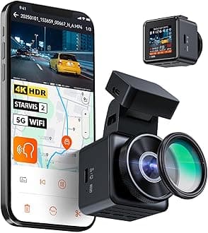 Vantrue E1 Pro 4K Mini Dash Cam Front, STARVIS 2 PlatePix™ HDR Night Vision Car Camera, Built-in 5G WiFi GPS, 1.54'' IPS Screen, LTE Support, Voice Control, 24/7 Buffered Parking Mode, Support 1TB Max