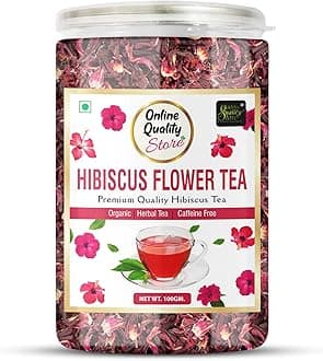 Hibiscus Flower Tea |Herbal | Whole Leaf(100g, Pack of 1)