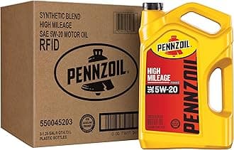 High Mileage 5W-20 Motor Oil, 5 Quart (3 Pack)