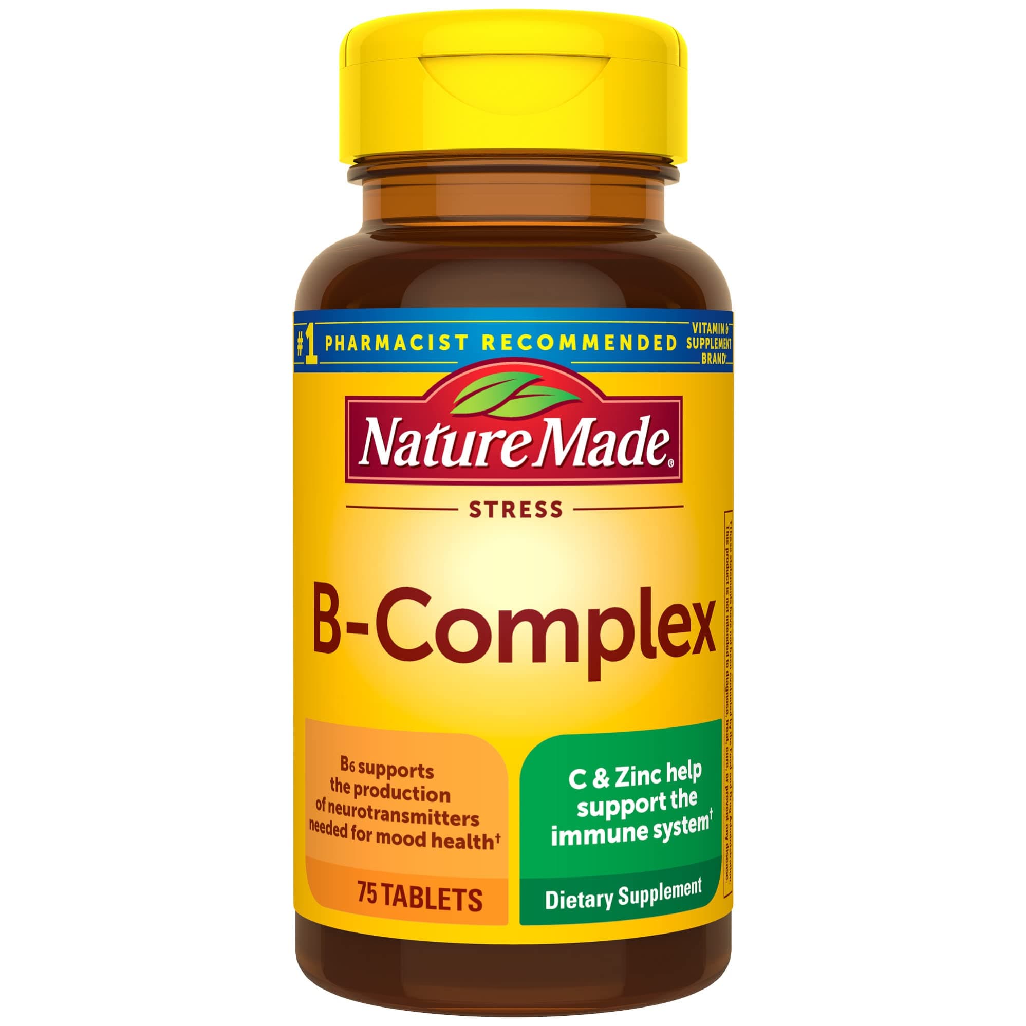 Nature Made Stress B Complex with Zinc Tablets, 75 Count