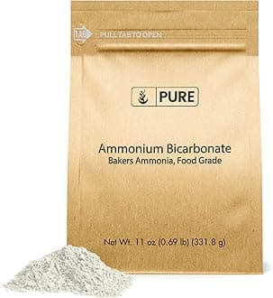 Pure Original Ingredients Ammonium Bicarbonate (11oz) Baker's Ammonia, Traditional Leavening Agent, Food Grade