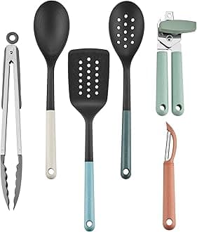 Cuisinart CTG-00-6TSE 6pc Green Gourmet Complete Tool & Gadget Set, Plastic, Multicolor