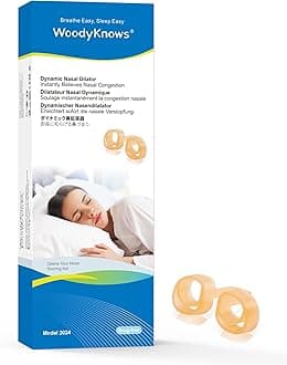 WoodyKnows Dynamic Nasal Dilator, Model 2024 Standard, Improves Sleep and Sports Airflow, Nasal Congestion and Nose-Related snoring aid (L 3Pack)